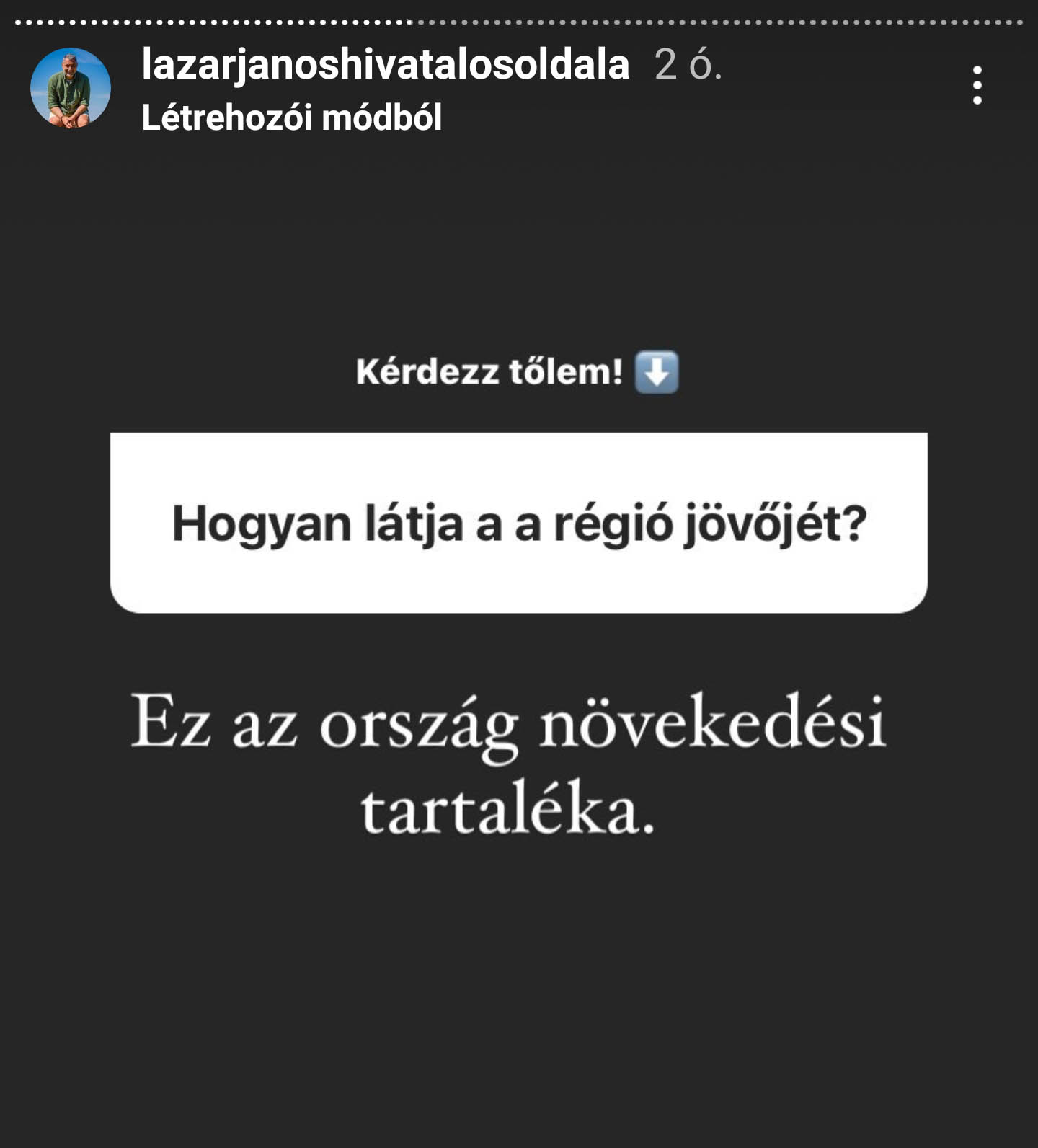 Instagram storyban válaszolt kérdésekre Lázár János 8