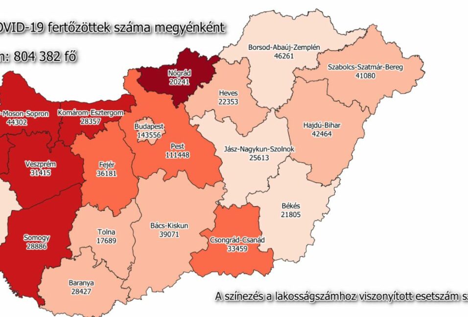 Tíz új fertőzött megyénkben