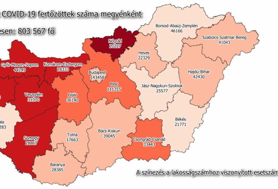 Tizenkilenc új beteg a megyében