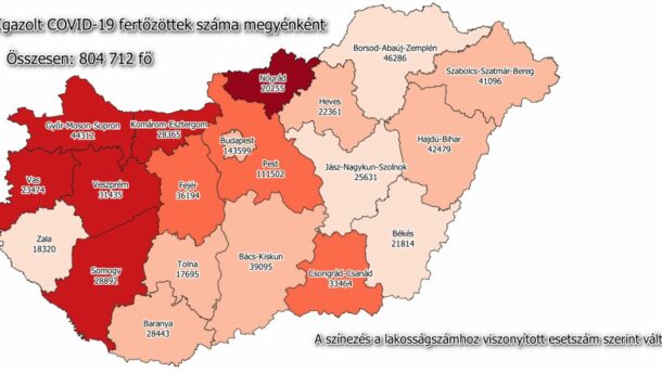 Egy új beteget regisztráltak a megyében