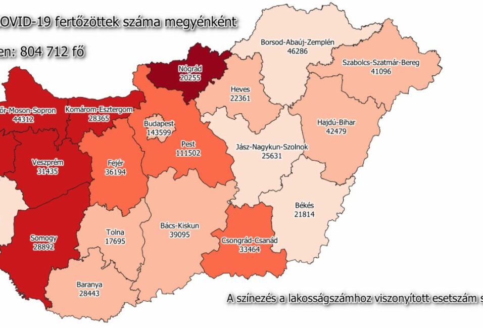 Egy új beteget regisztráltak a megyében