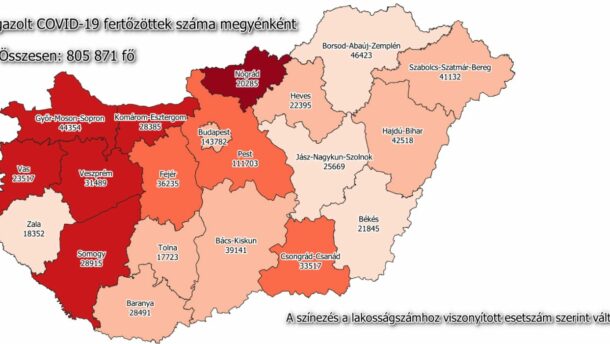 Tizenegy új megyei beteg