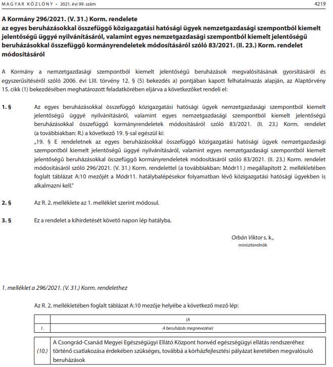 Újabb jelentős támogatást kapott a kormánytól a vásárhely–makói kórház 1